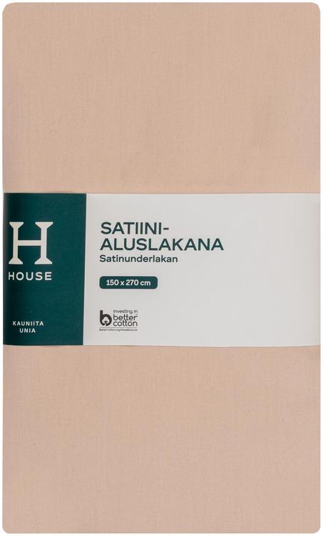 House satiinialuslakana 150x270 cm