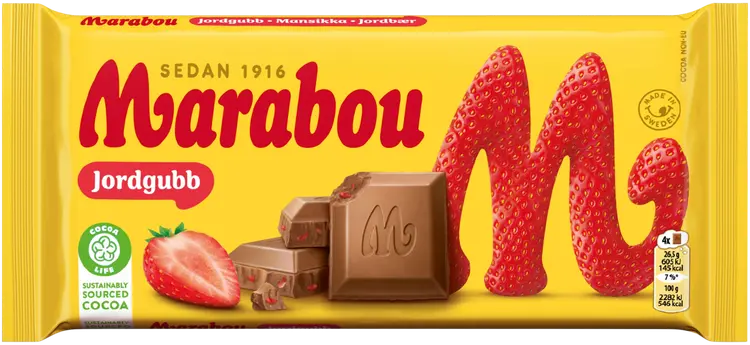 Marabou Jordgubb suklaalevy 185g