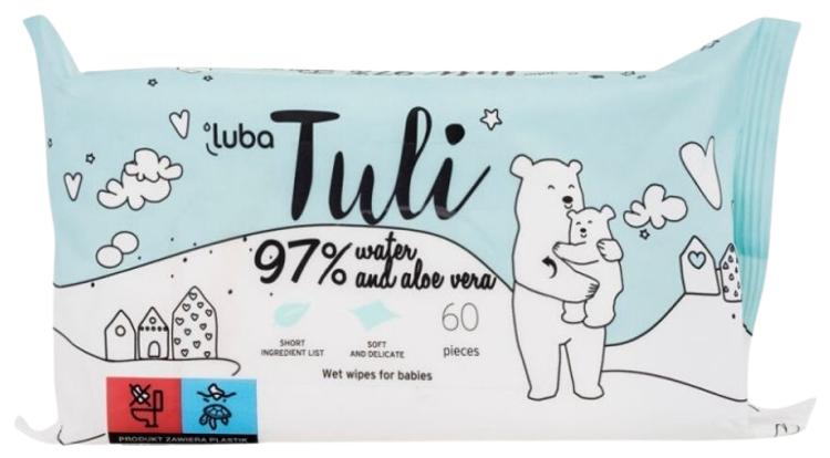 Tuli niisked beebisalvrätid 97% vesi, aloe 60 tk