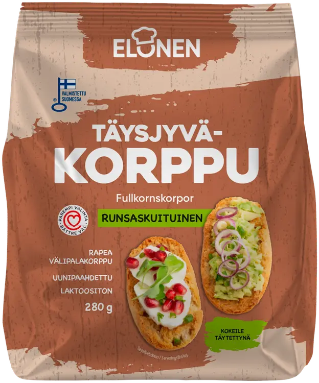Elonen täysjyväkorppu 280g