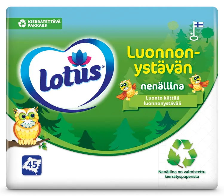 LOTUS Luonnonystävän nenäliina 45 kpl