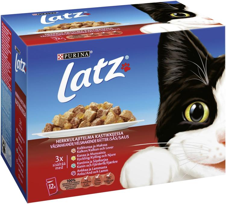 Latz 4x100g Herkkulajitelma Kastikkeessa lajitelma 4 varianttia kissanruoka
