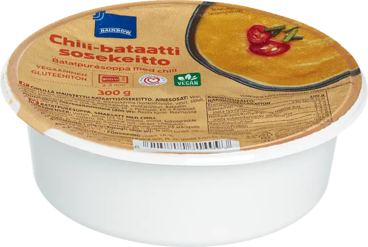 Rainbow vegaaninen chili-bataattisosekeitto 300g