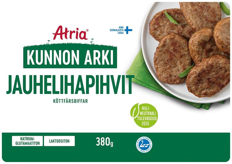 Atria Kunnon Arki Jauhelihapihvit 380g