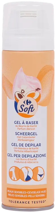 Carrefour Soft Shaving Gel ihokarvanajogeeli 200 ml