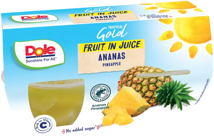 Dole Tropical Gold Ananas hedelmäkupit 4x113/68g
