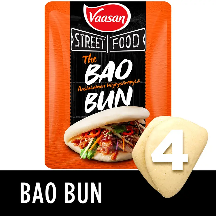 Vaasan Street Food THE BAOBUN höyrysämpylä 200g 4x50g