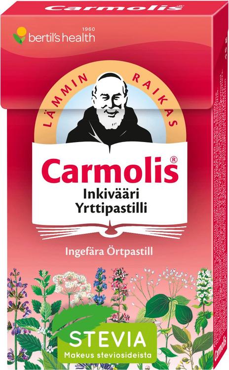 bertil´s health Carmolis Inkivääri yrttipastilli 45g