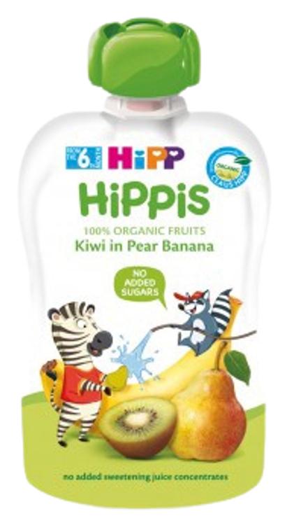 Hipp Hippis kiivi-pirni-banaanipüree 100 g, öko, alates 6-elukuust