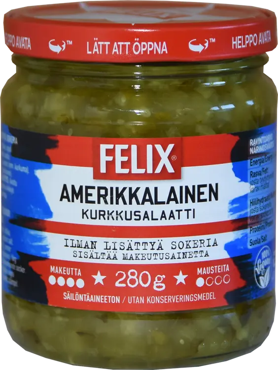 Felix Amerikkalainen ilman lisättyä sokeria kurkkusalaatti 280g