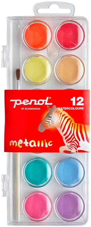 Penol vesivärit Metallic 12 väriä