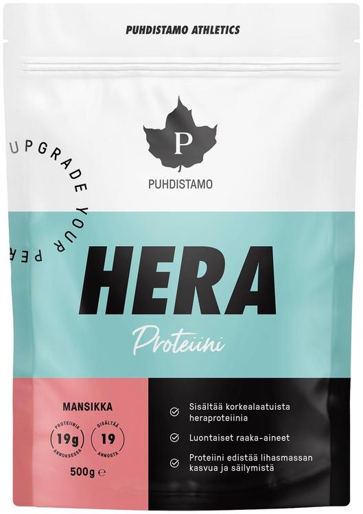 Puhdistamo Athletics Heraproteiini Mansikka 500 g