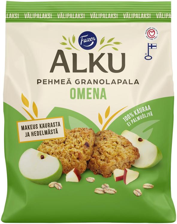 Fazer Alku Pehmeä Granolapala omena välipalakeksi 120g