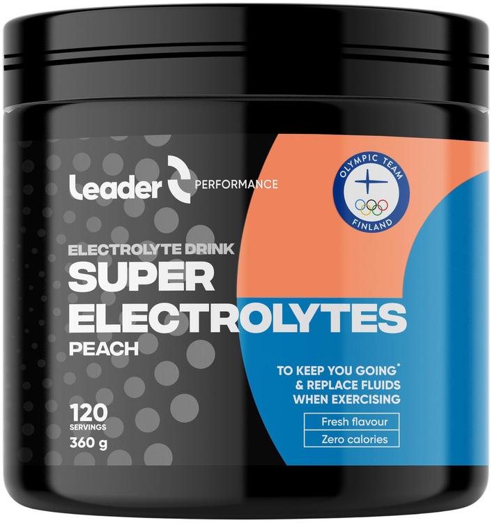 Leader Performance Super Electrolytes persikanmakuinen elektrolyyttijauhe 360 g