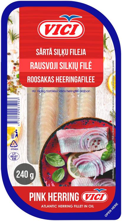 Heeringafilee õlis, külmsuitsu 240 g