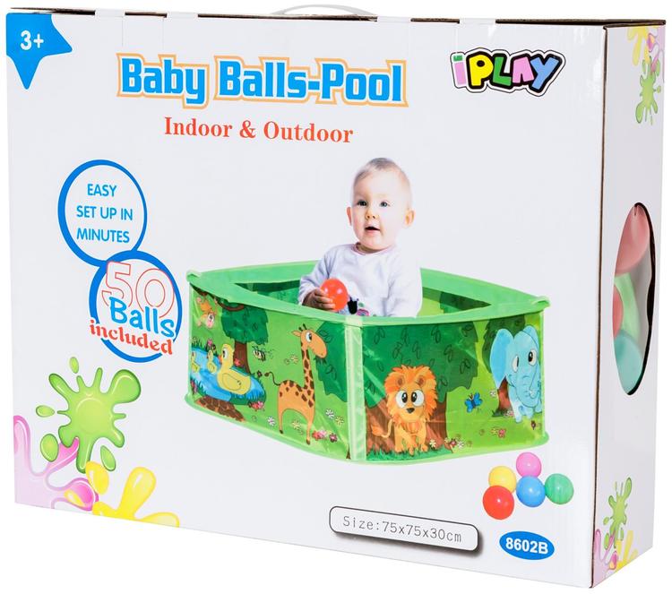 I Play Pallomeriallas ja 50 palloa 6cm 3v+