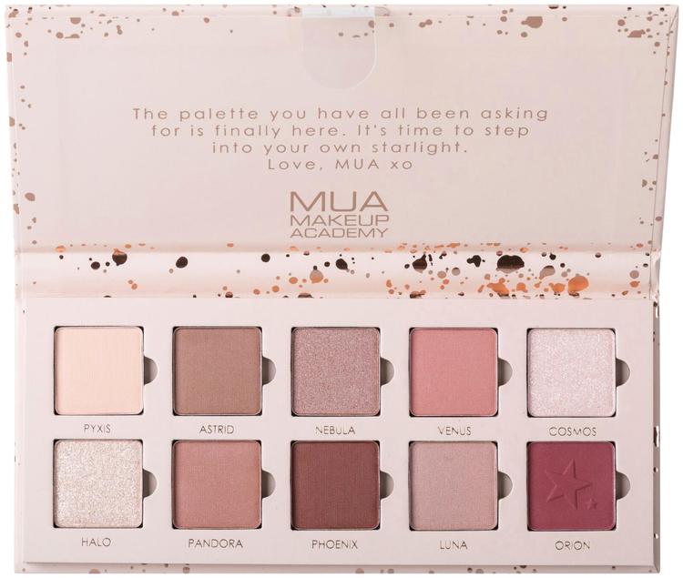 MUA Make Up Academy Eyeshadow Palette 15 shades 12 g Starlight luomiväripaletti