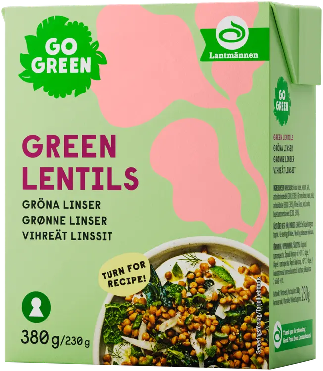 GoGreen Vihreät Linssit 380g