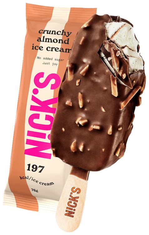 Nick's crunchy almond jäätelö 76g