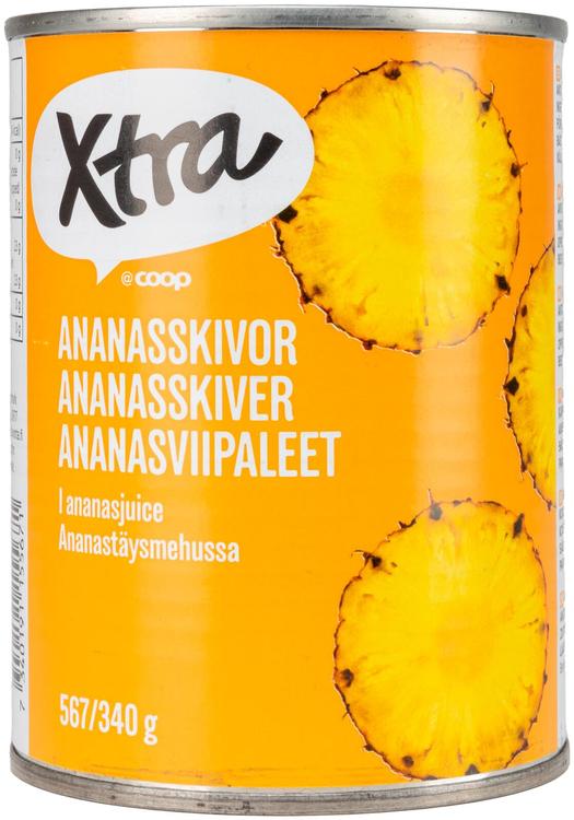 Xtra ananasviipaleet mehussa 567/340g