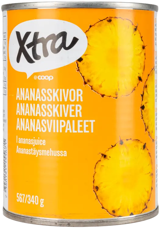Xtra ananasviipaleet mehussa 567/340g