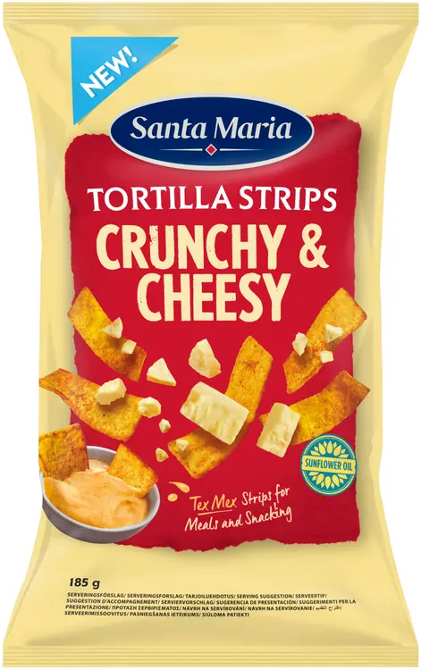 Santa Maria 185g Tortilla Strips Crunchy & Cheesy