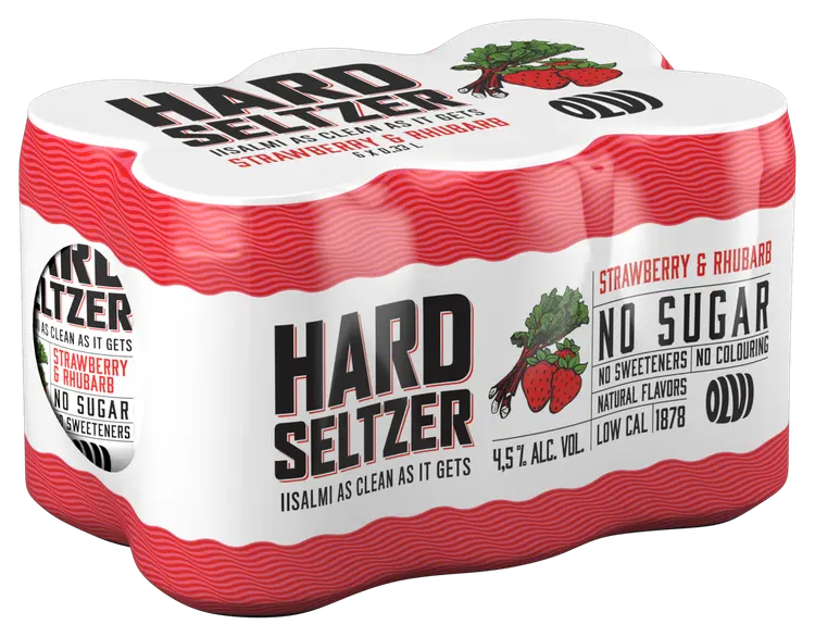 6xOLVI Hard Seltzer Strawberry & Rhubarb 4,5% 0,33 l tlk