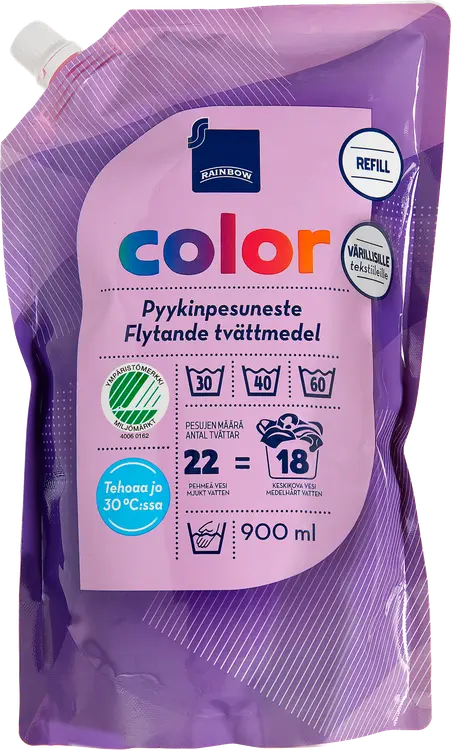 Rainbow Color pyykinpesuneste värillisille tekstiileille 900ml