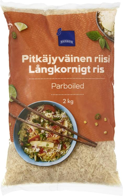 Rainbow 2kg pitkäjyväinen riisi, parboiled