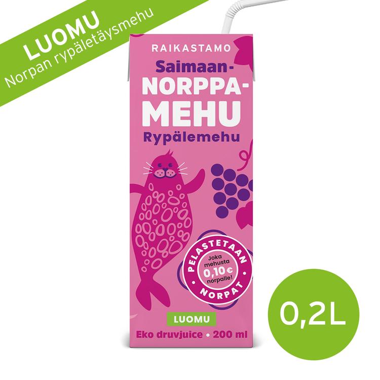 Raikastamo Saimaannorpan Luomu Rypälepillimehu 200ml