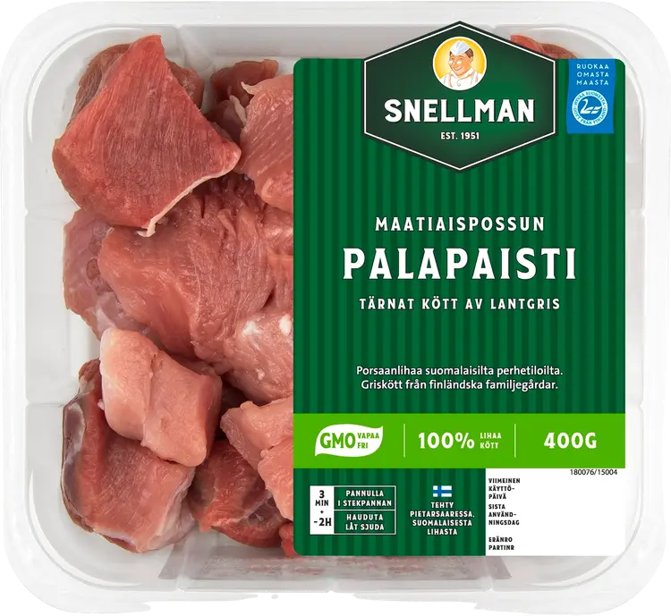 Snellman Maatiaispossun palapaisti kuutiot 400g