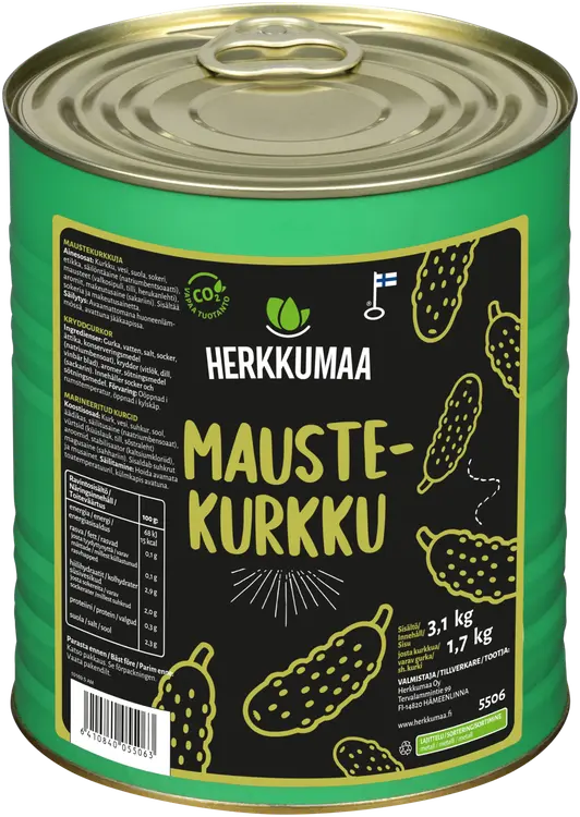 Herkkumaa Maustekurkku 3,1/1,7kg