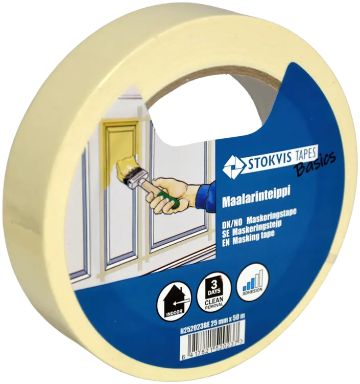 Stokvis Tapes Basic maalarinteippi 25mm x 50m