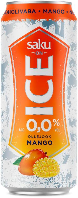 Saku On Ice mango alkoholivaba õlu 500ml