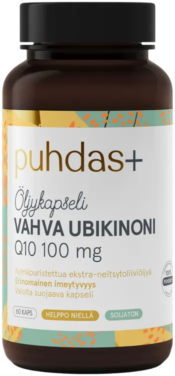 Puhdas+ Vahva Ubikinoni Q10 100 mg Öljykapseli 60 kaps