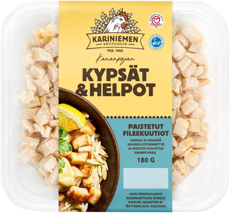 Kariniemen Kananpojan kypsät ja helpot kanafileekuutiot 180 g