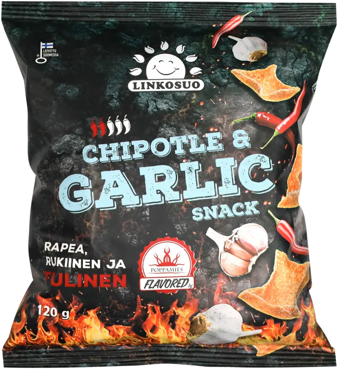 Linkosuo x Poppamies Snack Chipotle & Garlic 120 g