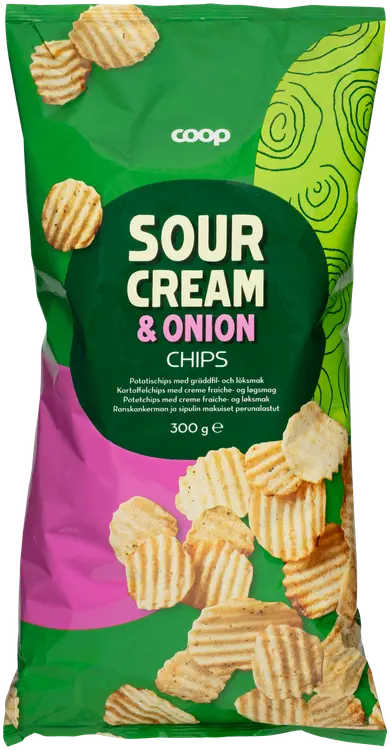 Coop perunalastut Sour cream & Onion 300 g