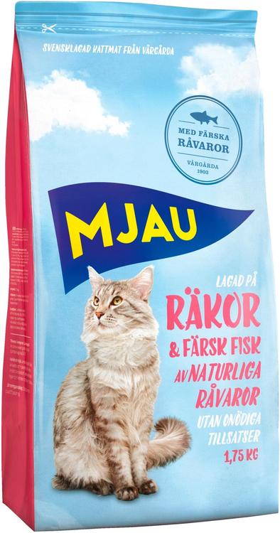 Luonnollinen, tuoreista raaka-aineista valmistettu väriaineeton kissan kuivaruoka. Ruotsissa valmistettu
