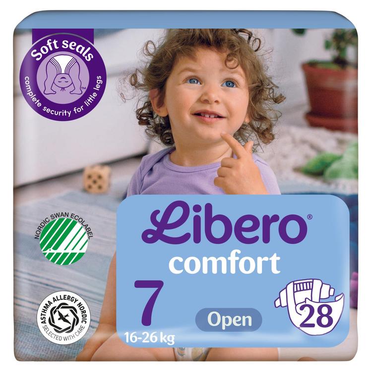 LIBERO Comfort teippivaippa koko 7, 28kpl, 16-26kg