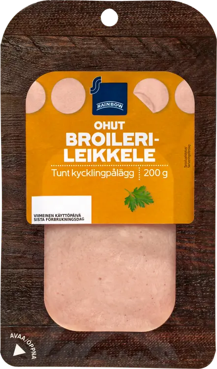 Rainbow 200g ohut broilerileikkele