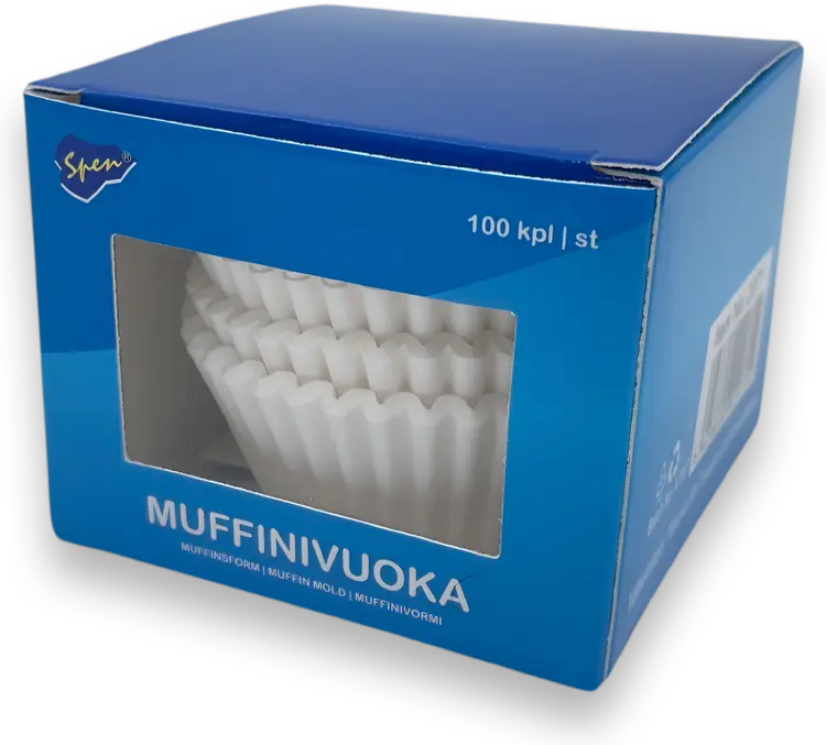 Spen muffinsvuoka paperia  7x5x2,5cm 100kpl