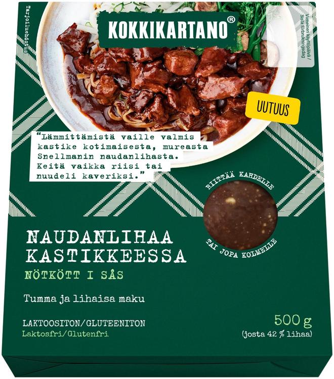 Kokkikartano Naudanlihaa kastikkeessa 500g