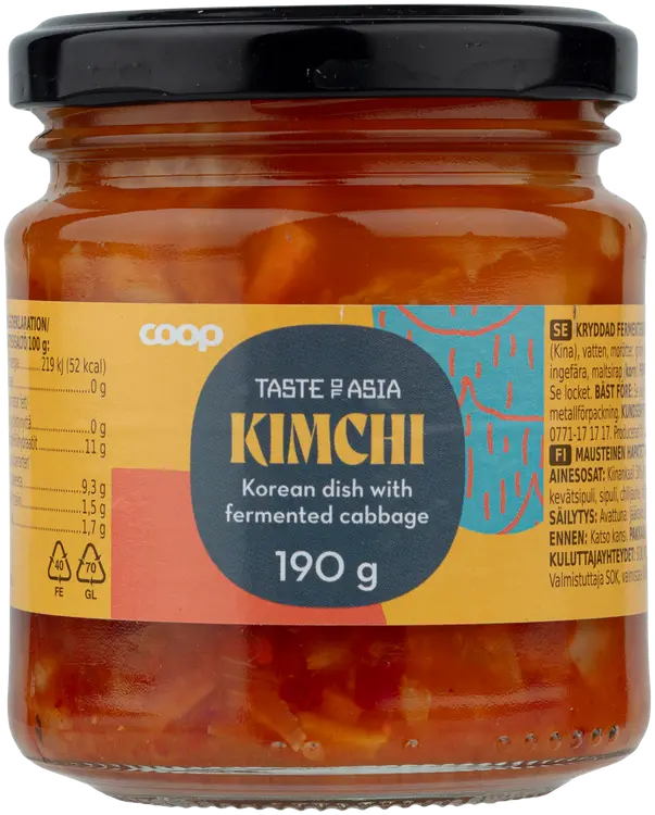 Coop Taste of Asia kimchi 190 g