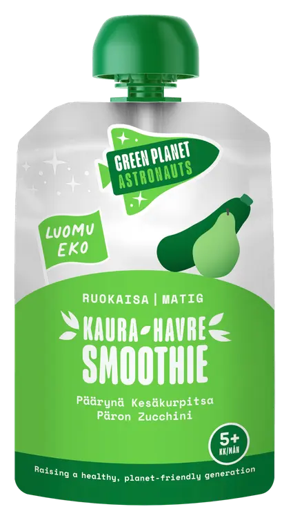 Green Planet Astronauts LUOMU kaurasmoothie kesäkurpitsa-päärynä 100g 5kk+