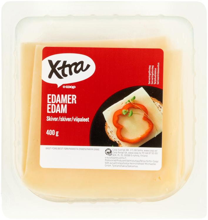 Xtra Edam 22 % juustoviipaleet 400 g