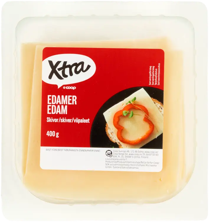 Xtra Edam 22 % juustoviipaleet 400 g