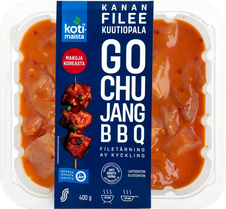 Kotimaista Kanan fileekuutiopala gochujang bbq 400g
