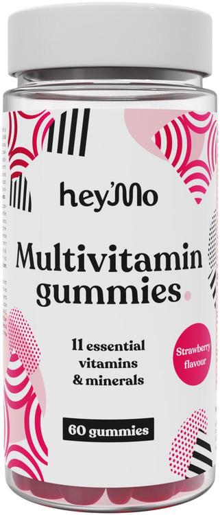 hey´Mo Monivitamiini gummies mansikanmakuinen 60kpl 150g