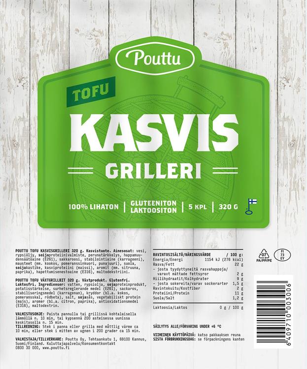 Pouttu Tofu Kasvisgrilleri 320 g